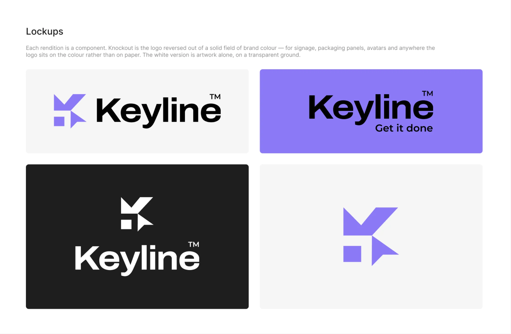 Generated lockups page: every arrangement in every colourway.
